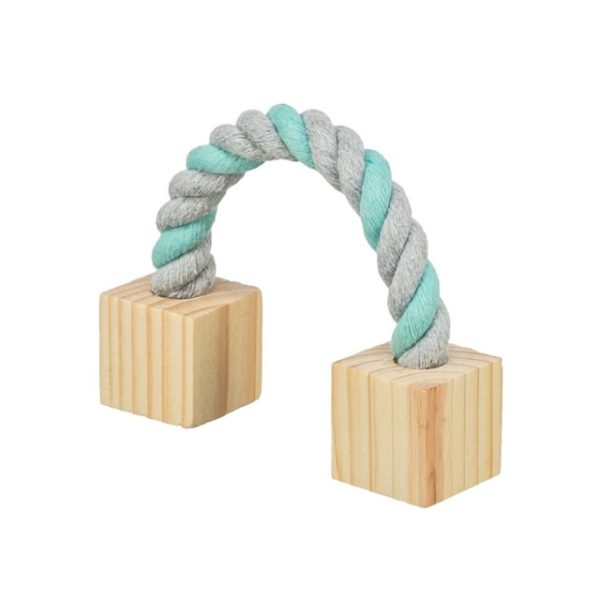 Cotton Play Rope on Wooden Blocks - NEW Colour - Image 2