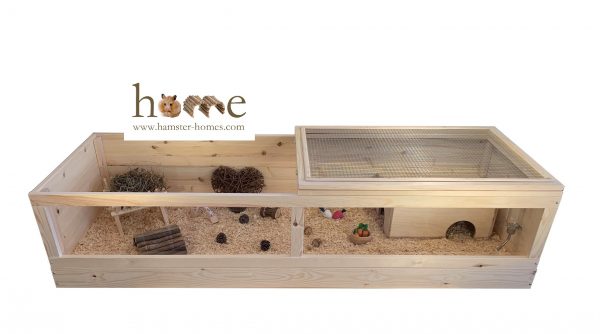 Extra Large Indoor Guinea Pig Cage with Perspex Front and Optional Roof - 150x60cm or 180x60cm - Image 2