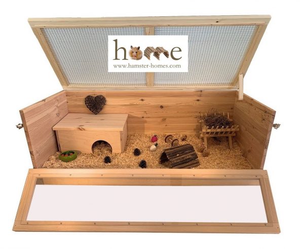 Indoor Guinea Pig Cage with Roof, Mesh or Perspex Front and Access Door 120x60cm - Image 5
