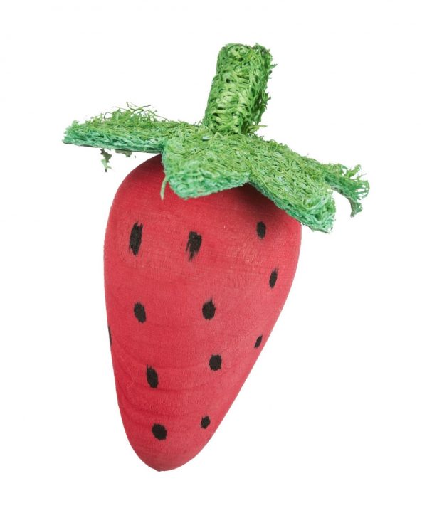 Natural Wood Fruit & Veg Toys for Small Pets - Set of Two - Image 2