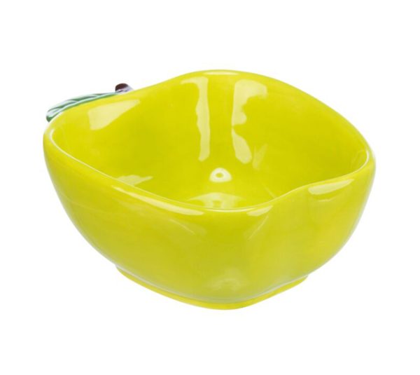 Guinea Pig & Rabbit Food Bowl 12x6cm in Apple Shape - Image 4