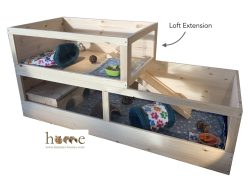 Guinea Pig Loft Extension 90x60x30cm with Access Hole + Ladder