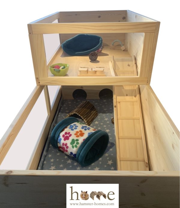 Guinea Pig Loft Extension 90x60x30cm with Access Hole + Ladder - Image 6